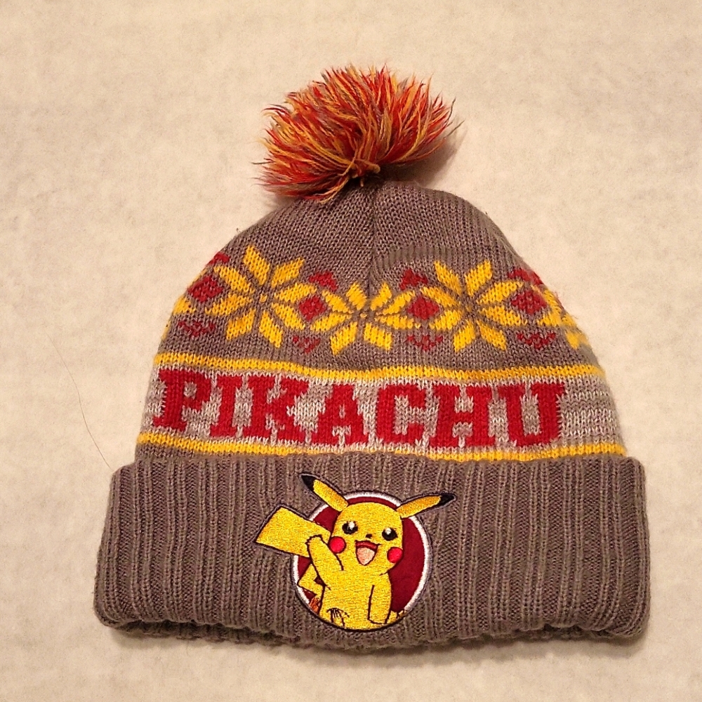 Pokemon Pikachu embrodiered hat/toque
